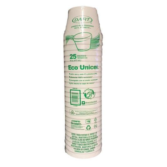 Envases Térmicos Dart 716 - 16 oz (Paquete 25) | Ideales para Café, Sopas y Bebidas Calientes | ¡Mantiene Temperatura por Horas!