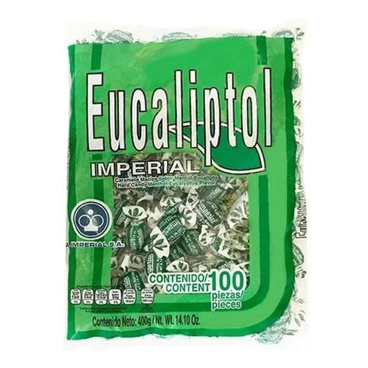 Eucaliptol Imperial - Caramelos Macizos Menta-Eucalipto (400g) | Alivio Garganta | Frescura Intensa