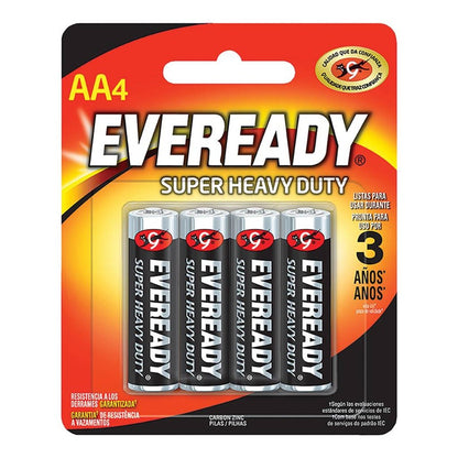 Pilas AA Eveready Super Heavy Duty - Energía Duradera para Todos tus Dispositivos