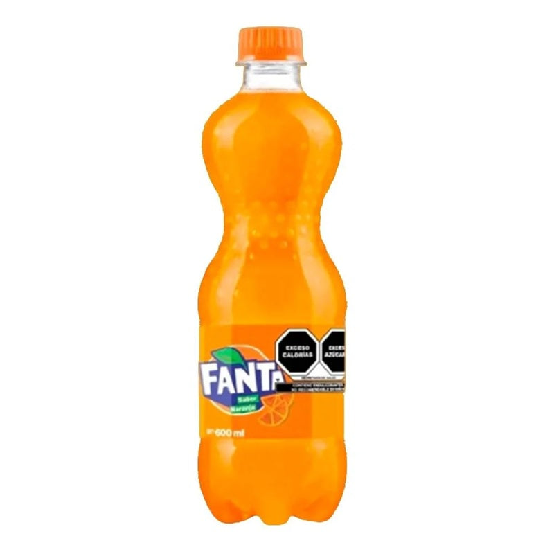 Fanta Naranja - Pack x12 Botellas 600ml - Sabor Cítrico Refrescante
