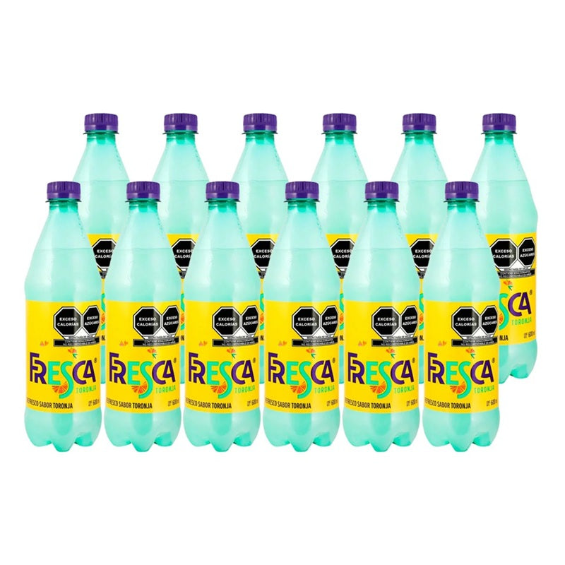 Fresca Toronja - Pack x12 Botellas 600ml - Sabor Cítrico Refrescante
