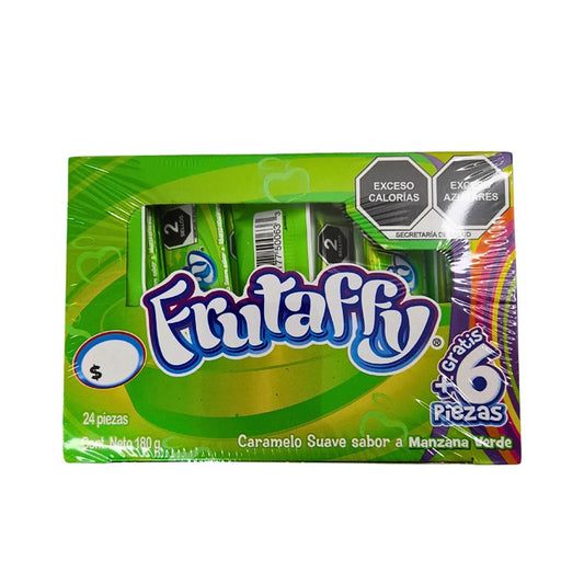 FrutaFFy Barra Manzana Verde 24 Unidades - Caramelo Suave con Sabor Ácido-Dulce | Pack Ahorro