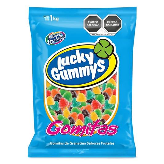 Lucky Gummys - Gomitas de Grenetina (1 Kg) | 6 Sabores Frutales | Suaves, Aciditas y Deliciosas