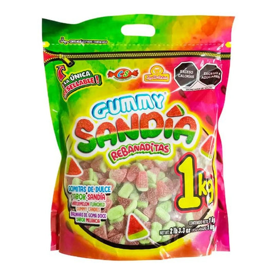 Las Delicias Gummy Sandía Rebanaditas 1 kg | Gomitas de dulce