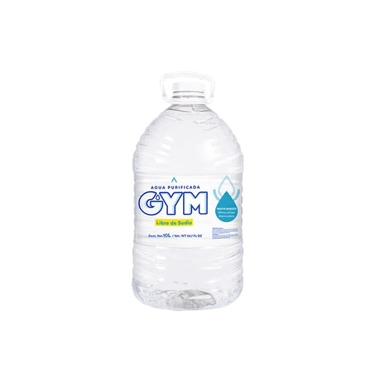 Garrafón de Agua Natural GYM 10 Lt | Hidratación Premium | Purificada con Ozono y Luz UV | Envase Reutilizable (#1 en Calidad)
