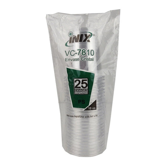 Envase de Cristal 10 oz Inix – Pack 25 pz (Vasos de Vidrio para Bebidas)