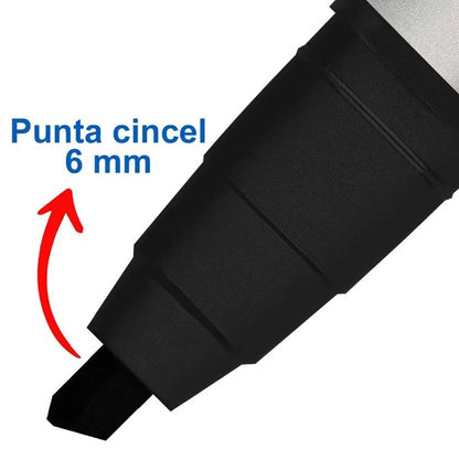 Marcador Permanente Signal Xtra Negro 6mm | Punta Gruesa y Tinta Duradera