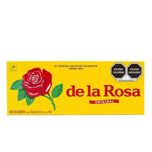 Mazapán de la Rosa Original Caja con 30 Piezas | Dulce Tradicional de Cacahuate
