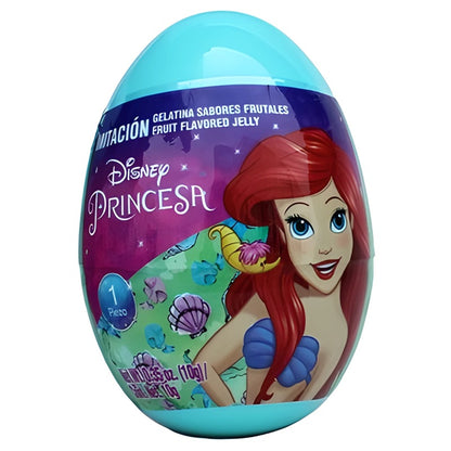 Mega Huevo Sorpresa Disney Princesas Jelly - 6 Piezas - Gomitas Frutales + Regalo Mágico para Niñas