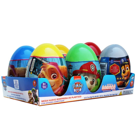 Mega Huevo Sorpresa PAW Patrol Jelly - 6 Piezas - Gomitas Frutales + Juguetes - Regalo para Niños 3+