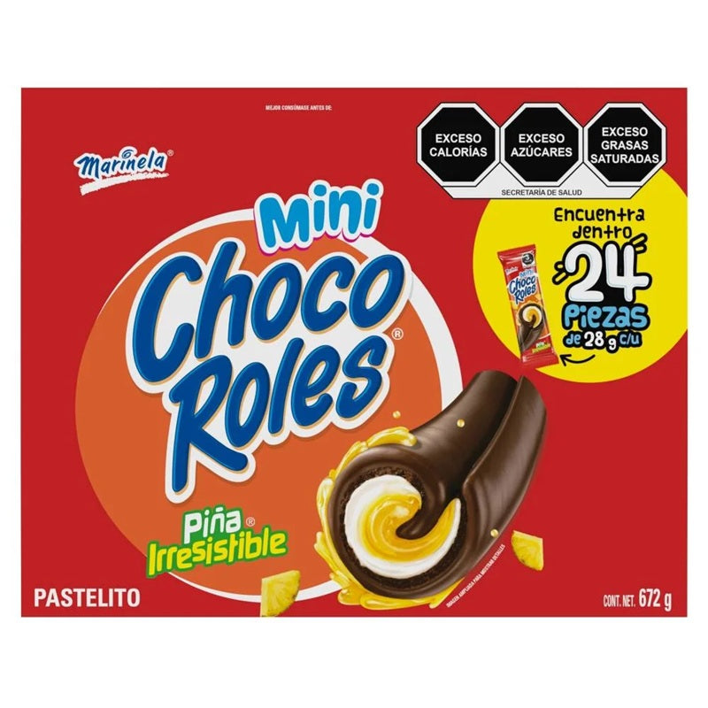 Mini Choco Roles Marinela con 24 Pzas