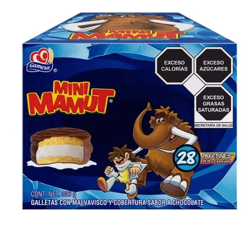Mini Mamut Gamesa x28 - Galletas con Malvavisco y Chocolate - Snack Irresistible