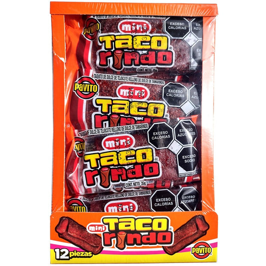 Pavito Mini Tacorindo Dulce de Tamarindo 12 pzas 35 g | Dulces