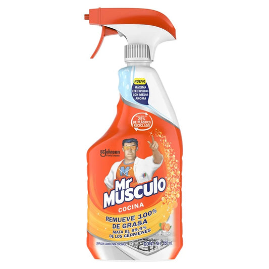 Mr. Músculo Desengrasante Cocina 650 ml - Elimina Grasa al Instante - Aroma Fresco y Potente Acción
