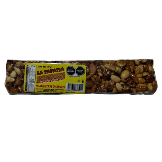 Palanqueta de Cacahuate La Tapatía 120g - Dulce Tradicional Mexicano