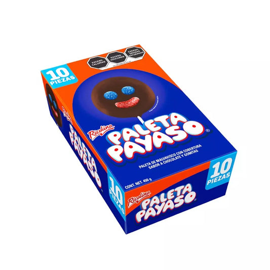 Paleta Payaso Ricolino - 10 Piezas | Gomita y Caramelo | Sabor Frutal | Dulce Tradicional Mexicano