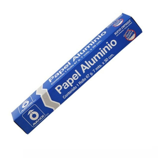 Papel Aluminio 7 Metros x 30 cm (67 gr) | Extra Resistente | Ideal para Cocina, Hornear y Conservar Alimentos | Rollo Profesional