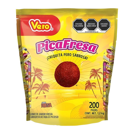 PicaFresa Vero 200 Piezas – Dulce de Tamarindo con Fresa