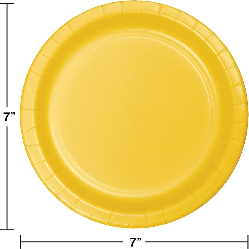 Touch Color Plato de Cartón #7 Amarillo 24 pzas | Platos desechables