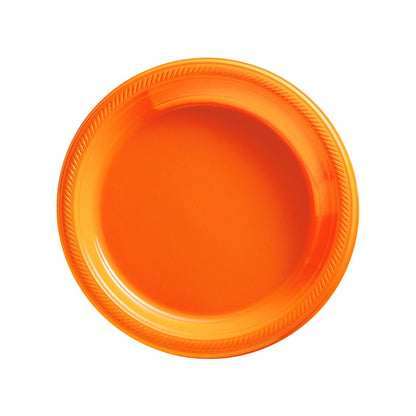 plato-plastico-naranja-20pz-amscan
