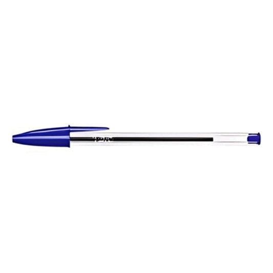 BIC Bolígrafos Cristal Azul | Punta Media 1.0 mm | Tinta Suave y Confiable | Ideal para Escuela, Oficina y Uso Diario