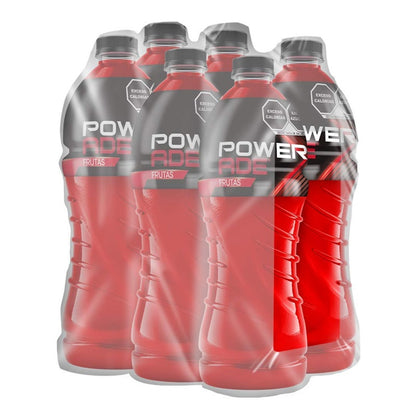 Powerade Bebida Isotónica Sabor Frutas - Pack x6 Botellas 1L - Hidratación con Electrolitos