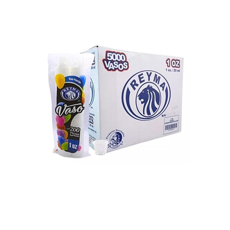 Vaso Plástico 1 oz Reyma 200 pzas