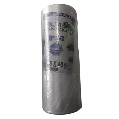 Bolsa en Rollo Biodegradable IPM 25x40 cm - Baja Densidad - Ideal para Alimentos y Comercios Sostenibles