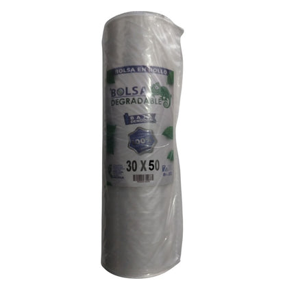 Bolsa en Rollo Biodegradable IPM 30x50 cm - Baja Densidad - Eco-Friendly para Almacén o Comercios