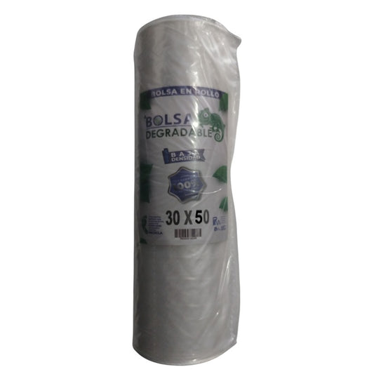 Bolsa en Rollo Biodegradable IPM 30x50 cm - Baja Densidad - Eco-Friendly para Almacén o Comercios