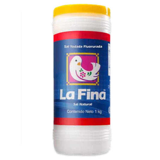 Sal Fina 1 kg - Natural, Yodada y Fluorada | Ideal para Cocina y Mesa | Calidad Premium