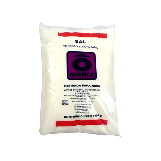 Sal de mesa yodada y fluorurada Avance 1 kg – ideal para uso diario en cocina