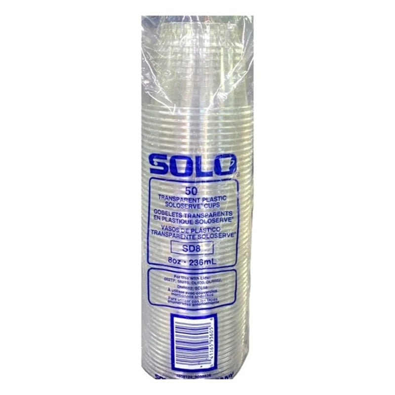 Envase Transparente 8 oz SOLO 50 pzas