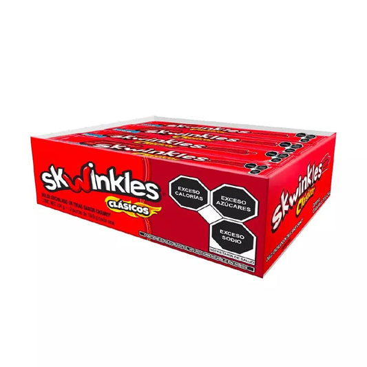 Skwinkles Clásico - Dulce Enchilado en Tiras Sabor Chamoy (12 Piezas) | Marca Mars
