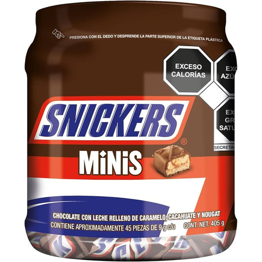 Snickers Minis Chocolate con Caramelo y Cacahuate 405 g | Chocolate Minis