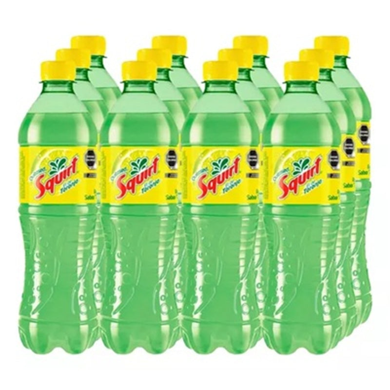 Refresco Squirt Sabor Toronja - Botella 600ml x12 Piezas - Bebida Refrescante Cítrica
