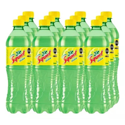 Refresco Squirt Sabor Toronja - Botella 600ml x12 Piezas - Bebida Refrescante Cítrica