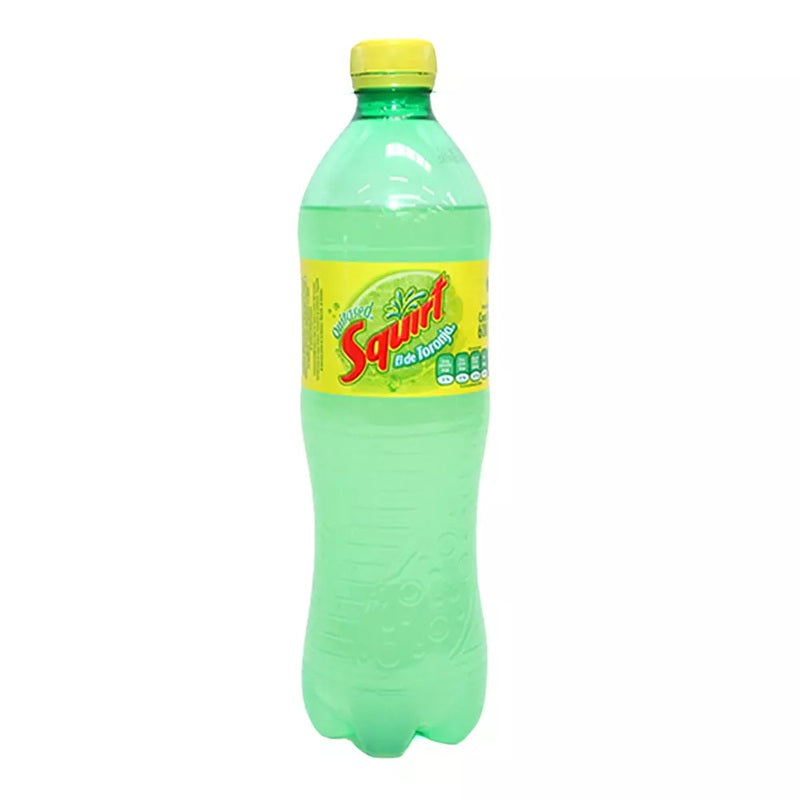 Refresco Squirt Sabor Toronja - Botella 600ml x12 Piezas - Bebida Refrescante Cítrica