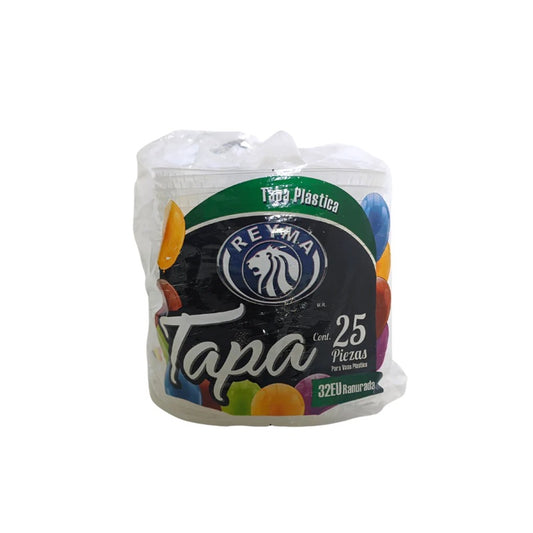 Tapa Plástica Reyma 32EU Ranurada – Pack 25 pz para Vaso Reyma 32EU