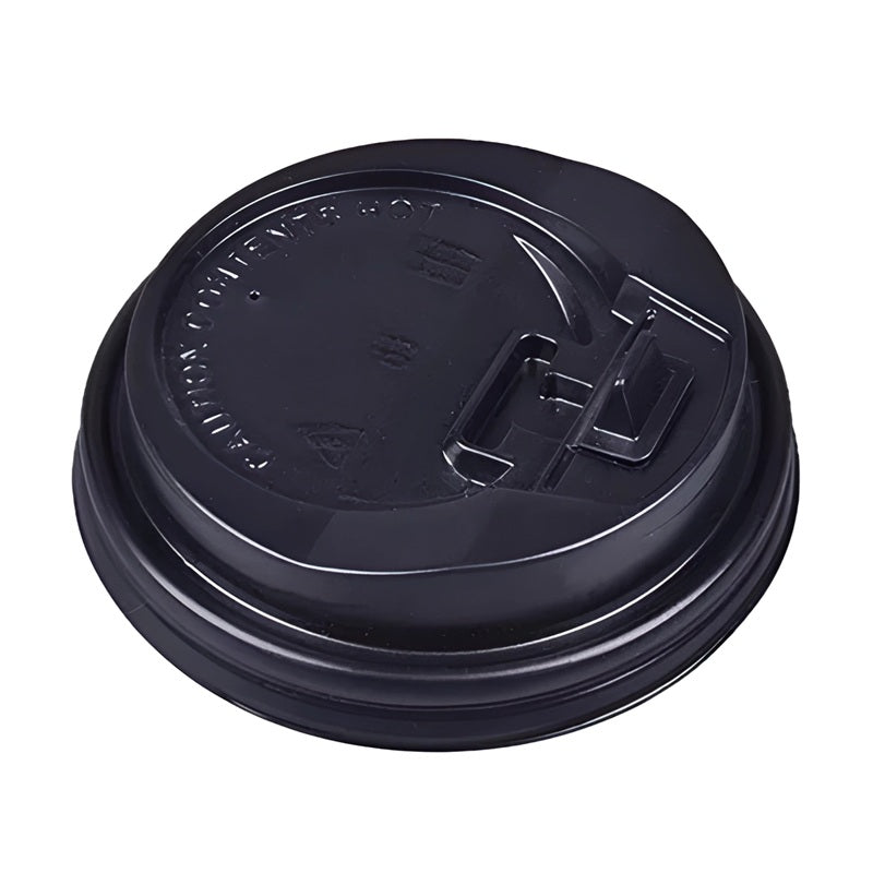 Tapa Negra Viajera para Vaso de Papel 8 oz Inix | Paquete 50 Piezas