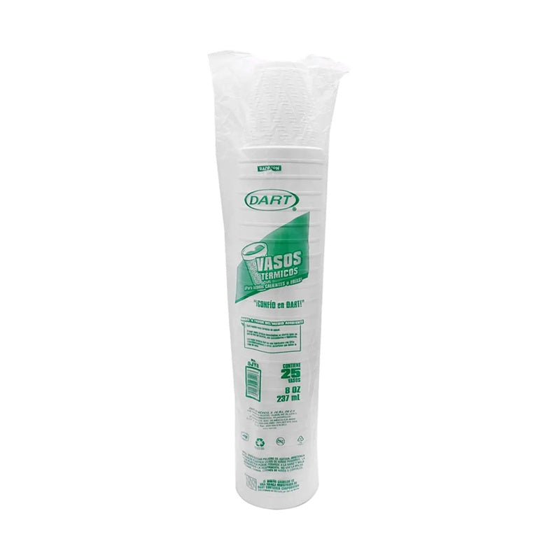 Vaso Térmico 8 oz Dart 25 pzas