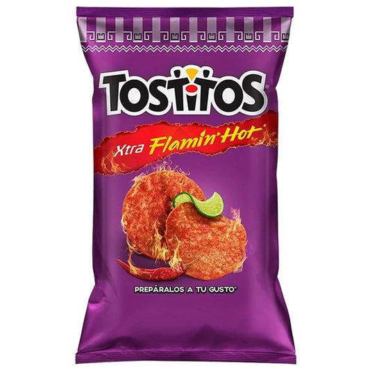 Tostitos Xtra Flamin' Hot 62g - Paquete x10 - Totopos Picantes - Snack Perfecto para Fiestas