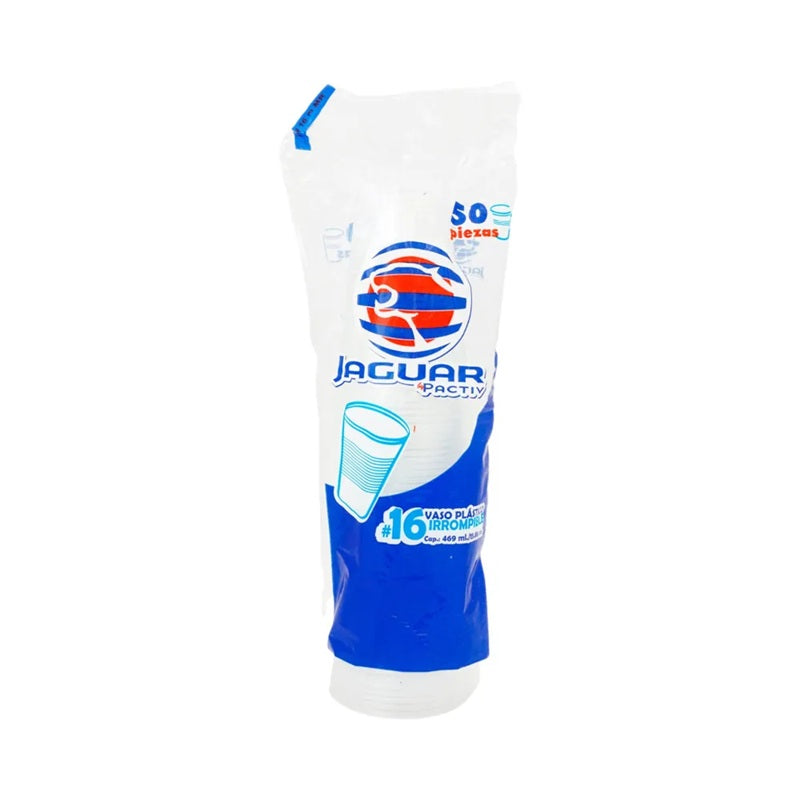 Jaguar Vaso Plástico Irrompible #16 50 pzas | Vasos desechables